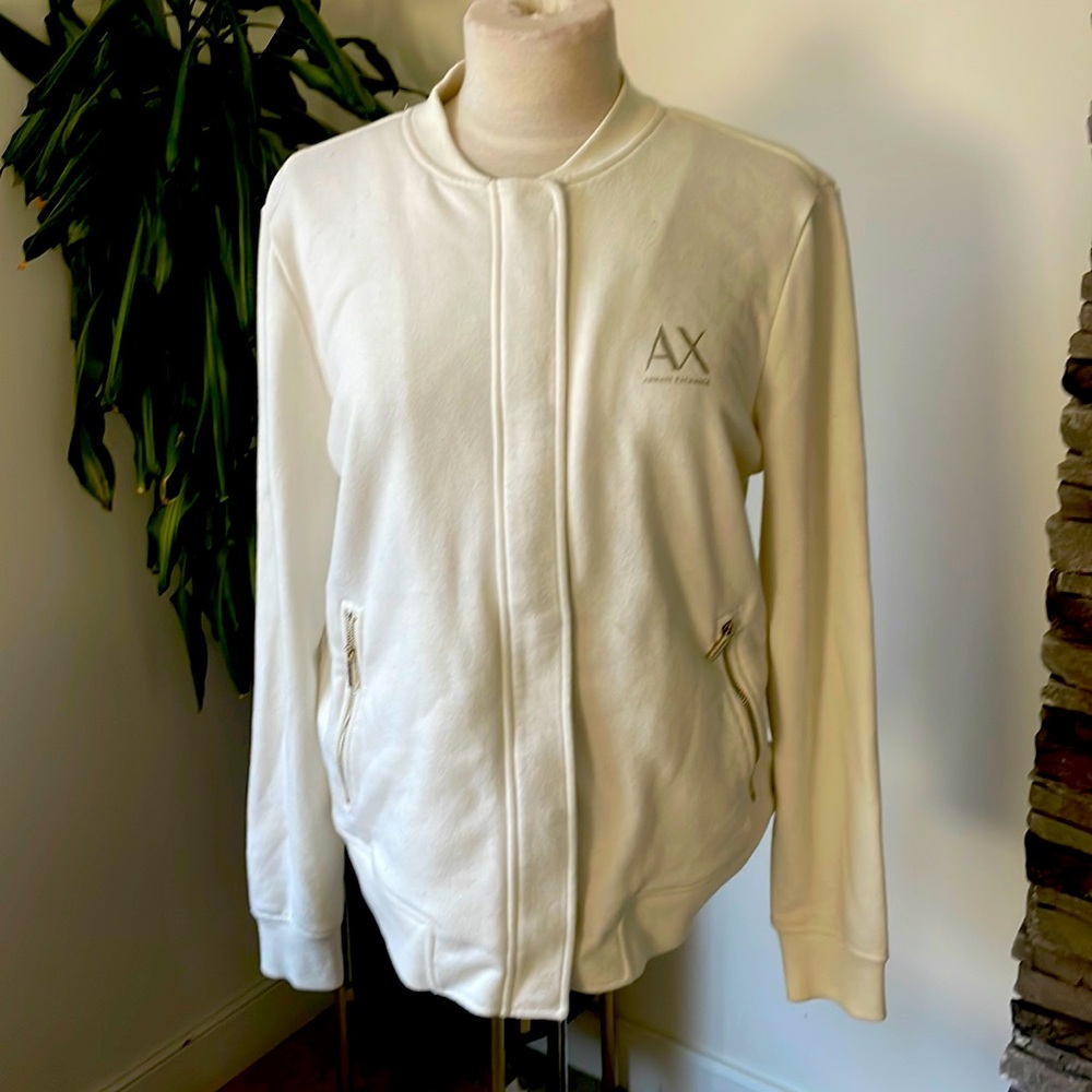 Armani exchange full zipper varsity jacket